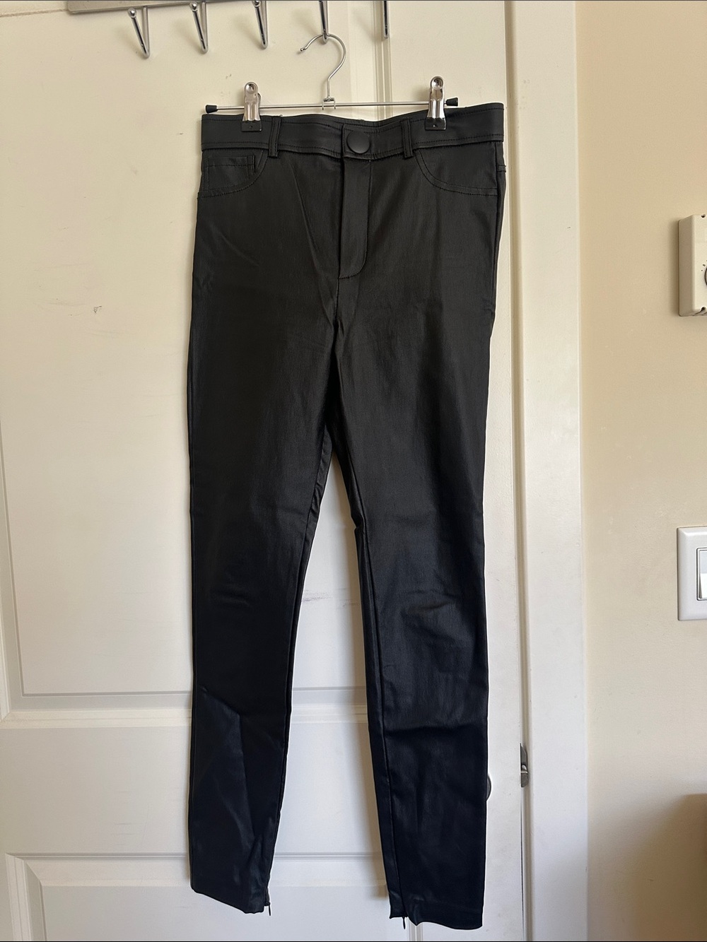 Zara Black Skinny Jumpsuit-Style Pants